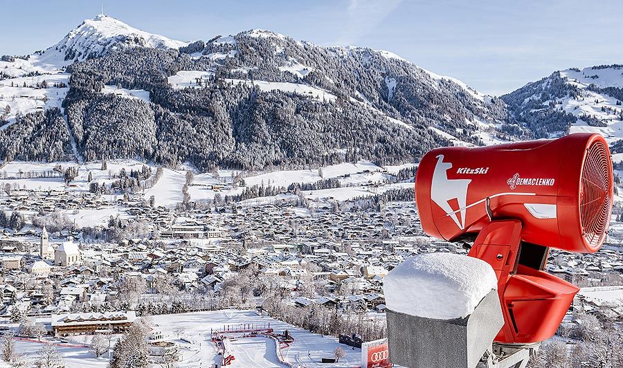 DEMACLENKO als „Official Supplier der Hahnenkamm-Rennen“ liefert Schneeerzeuger im Spezialdesign