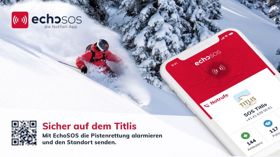 Titlis: Mit der EchoSOS Notfall-App die Pistenrettung alarmieren 