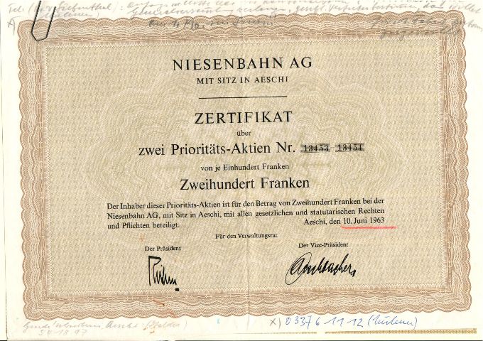 NIESENBAHN AG: Nach 100 Jahren neue Aktien und mehr Rechte für die Aktionäre