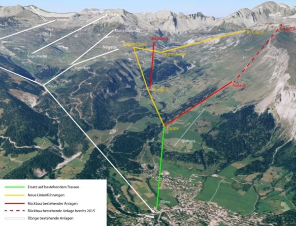 Flims: Einigung auf Linienführung neue Cassons-Bahn