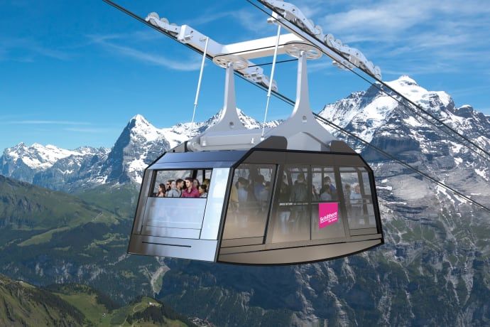 Projekt Schilthornbahn 20XX: Neue Seilbahnkabinen mit Cabrio-Feeling