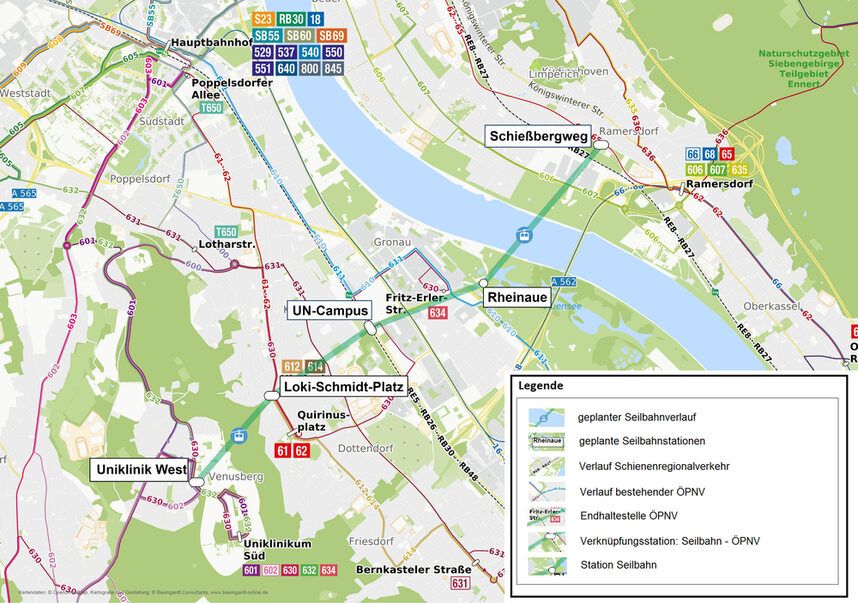 Seilbahn Bonn: Stadt informierte über den Stand der Planung