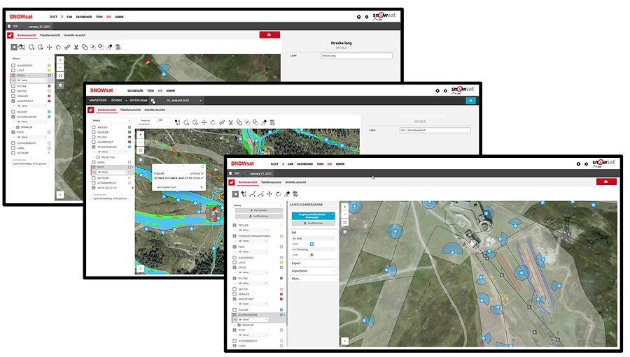 Pistenbully: Selbständige Anpassung von Geodaten an aktuelle Gegebenheiten mit SNOWsat GIS
