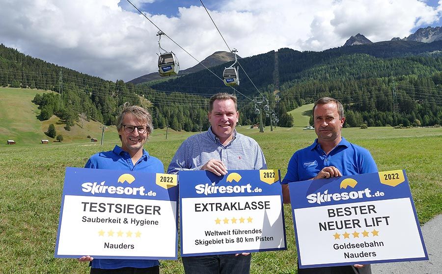 Dreifach internationaler Testsieger: Skiresort.de adelt Skigebiet Nauders