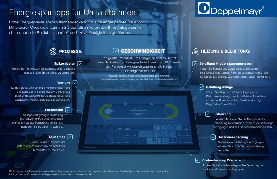 Doppelmayr: Energiespartipps für Umlaufbahnen