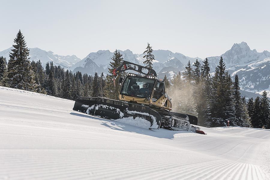 Gstaad: Ein goldenes Pistenfahrzeug für goldene Pisten