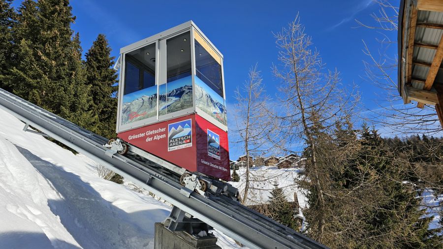 Aletsch Bahnen: Schräglift für effitientere Dorfverbindung modernisiert