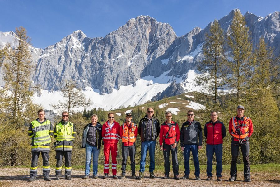 Dachstein: Erfolgreiche Notfallbung an der neuen Bergstation