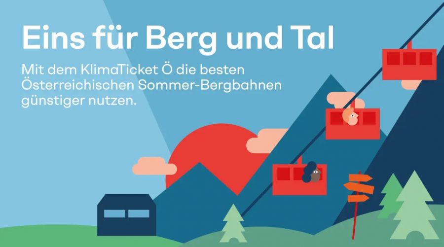 Beste Österreichische Sommer-Bergbahnen und KlimaTicket Ö starten Mobilitätskooperation „Eins für Berg und Tal“