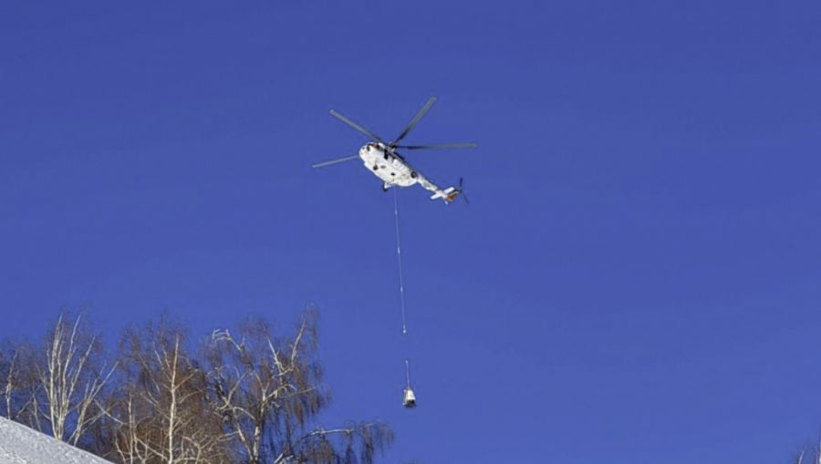 MND: Kasachstan testet heli-portable ferngesteuerte Lawinenschutzsystem 