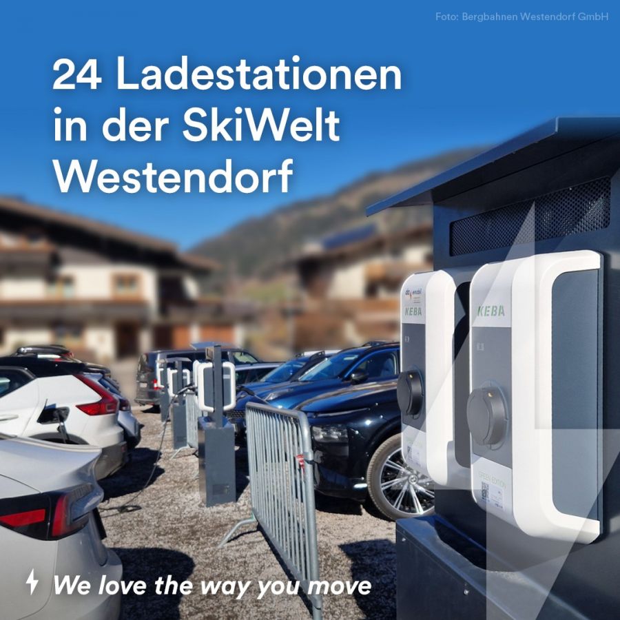 da emobil: Skigenuss und E-Mobilität vereint bei den Bergbahnen Westendorf