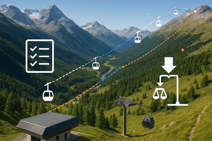 Seilbahnen Schweiz: Neues Hilfsmittel «Variantennachweis bei Seilbahnprojekten» schafft Rechtssicherheit