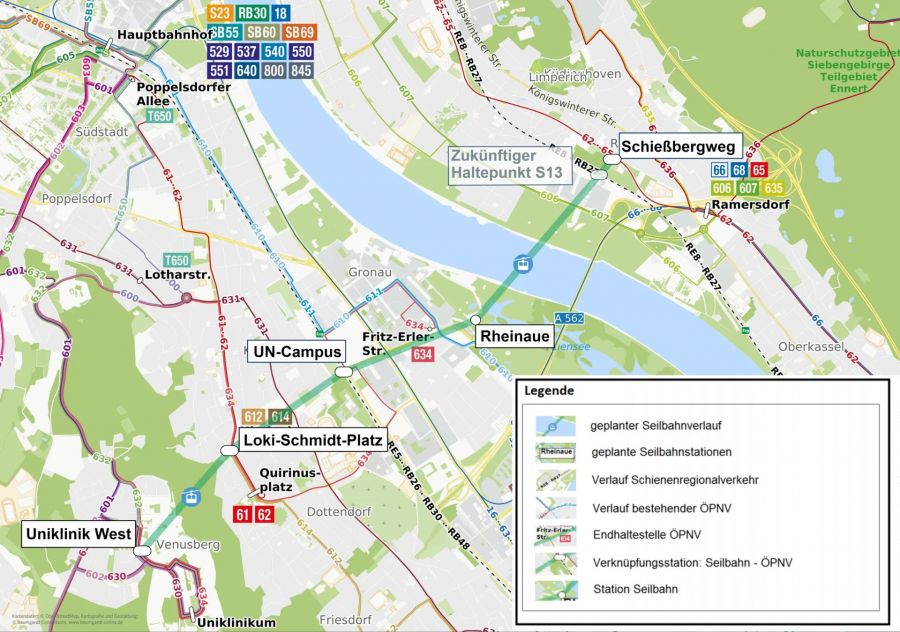Bonn: Planung für das Projekt Seilbahn schreitet voran
