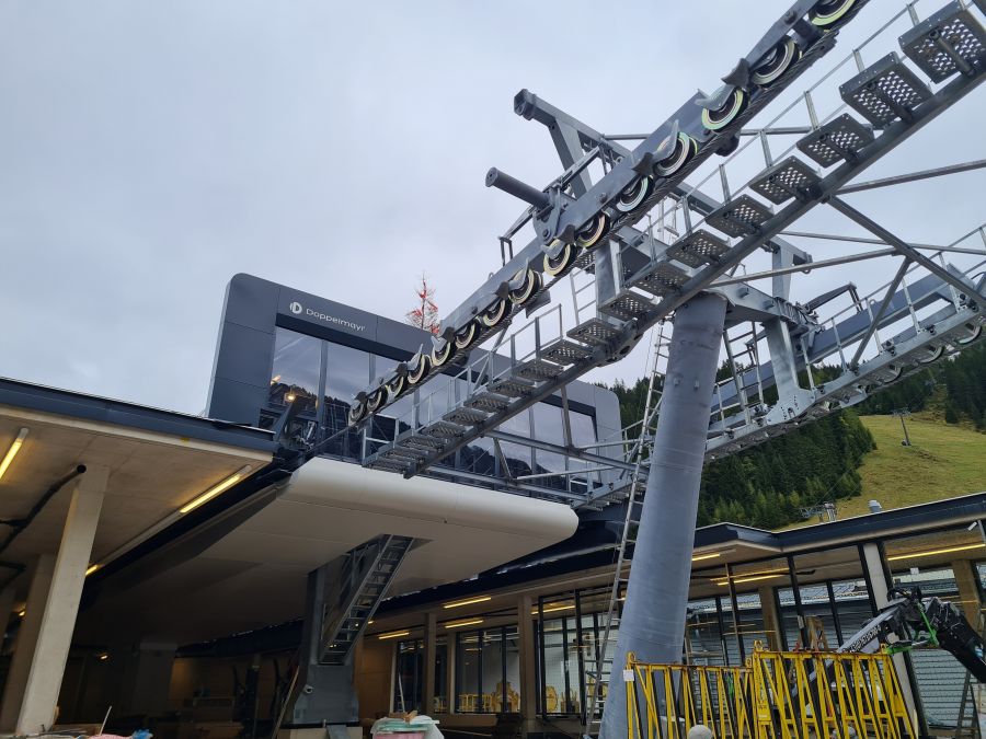 Zauchensee: Stand der Bauarbeiten Schwarzwandbahn Neu