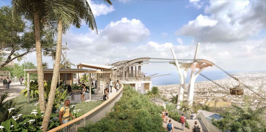 MND wird in Saint-Denis auf der Insel Réunion die weltweit erste energieneutrale Stadtseilbahn bauen