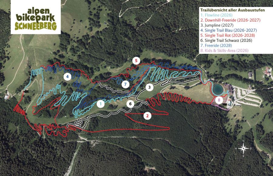 Alpen Bikepark Schneeberg: Trailbau für 2025 abgeschlossen