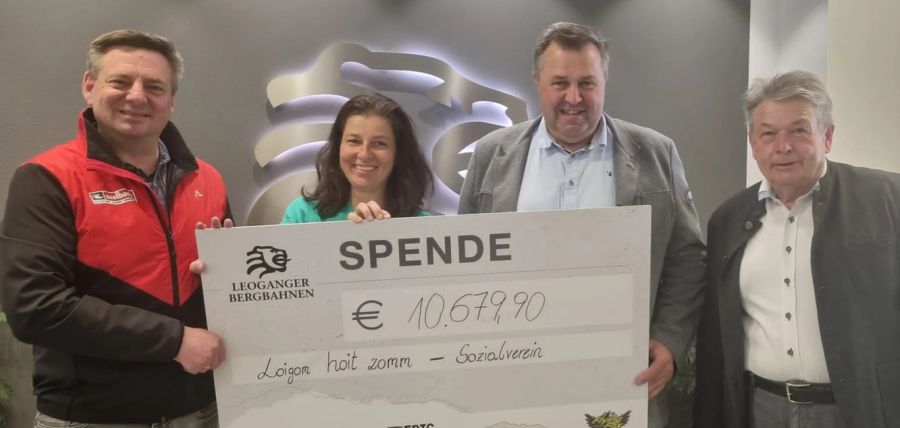 Leoganger Bergbahnen: Über € 10.000,00 für Sozialverein in Leogang aus Keycard-Spenden