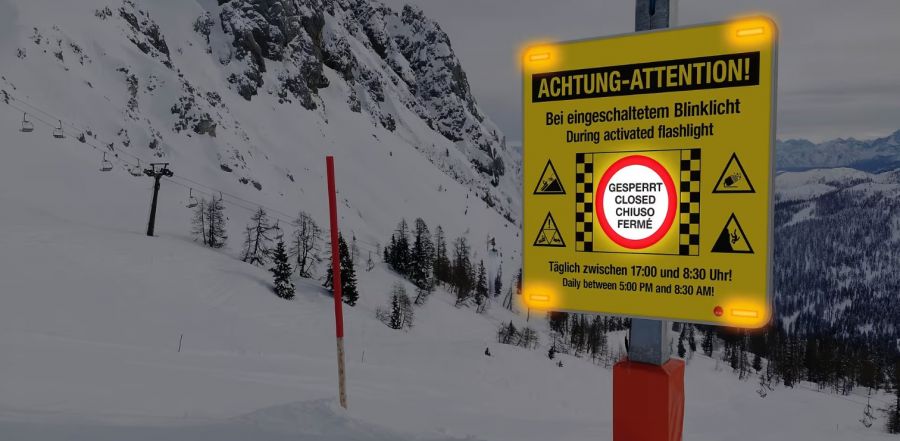 sitour: Neue Pistensperrtafel sorg für hohe Sichtbarkeit und mehr Sicherheit im Skigebiet